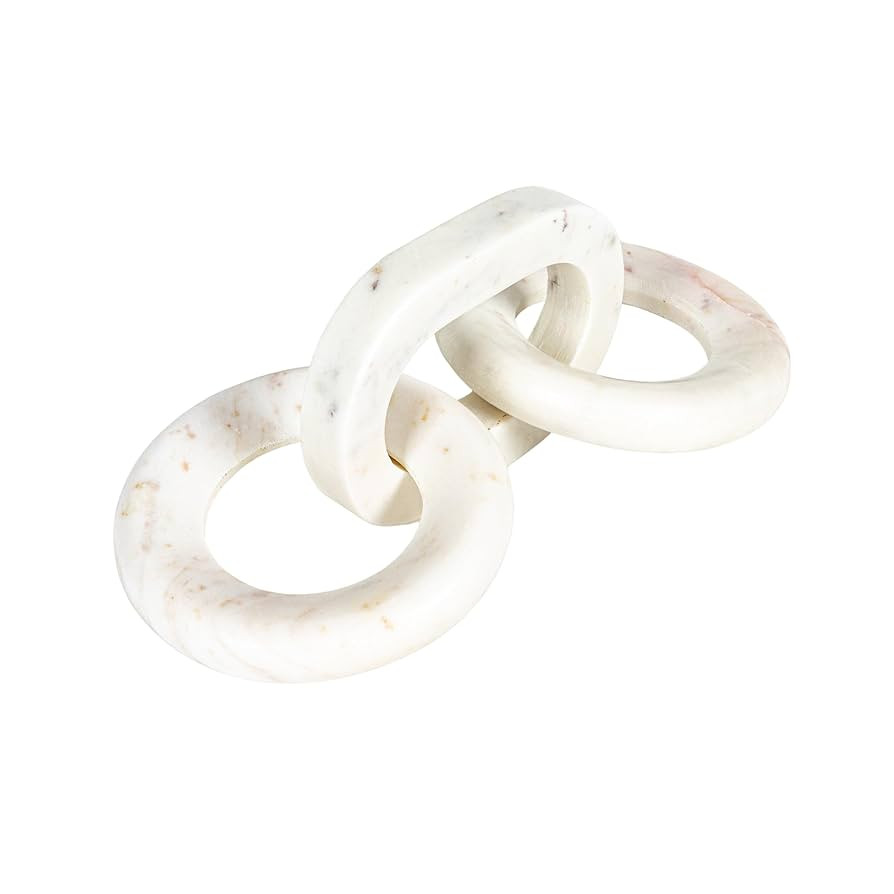 Bloomingville Unique Real Marble Chain Décor, White (Each Will Vary Slightly) | Amazon (US)