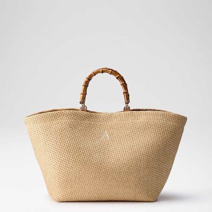 Waterproof Raffia Bamboo Tote | Mark and Graham