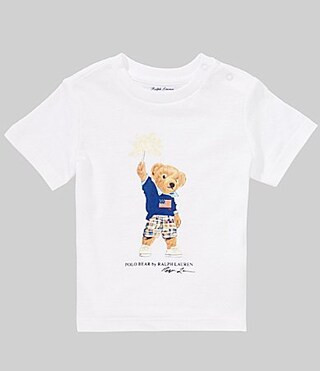 Ralph Lauren Baby Boys 3-24 Months Short Sleeve Polo Bear Cotton Jersey Graphic T-Shirt - 3 Months | Dillard's