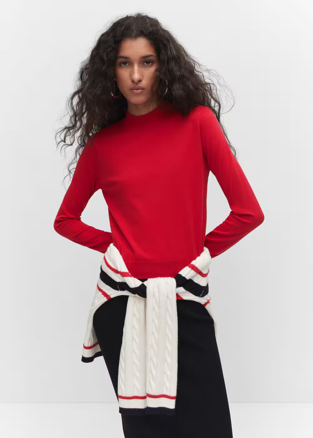 Fine knitted zip pullover | MANGO (US)