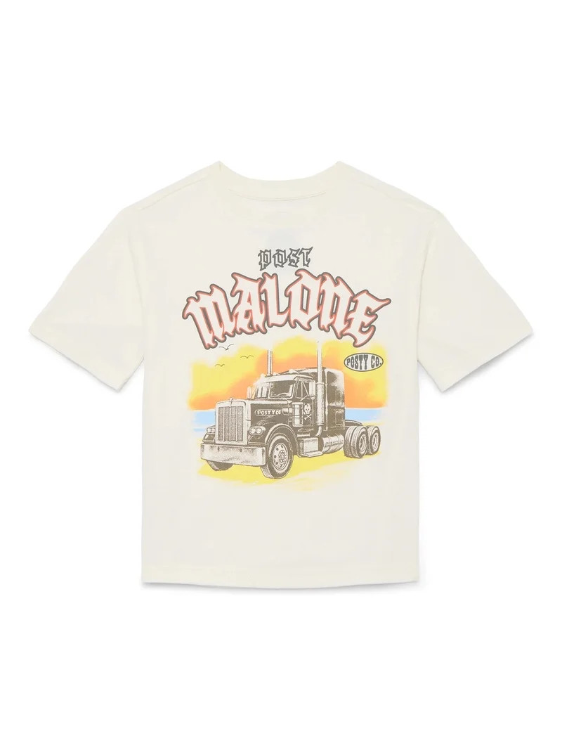Post Malone Boys Fashion Retro Tee with Short Sleeves, Sizes 4-18 | Walmart (US)