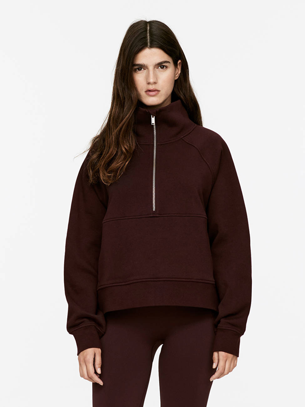 Sweatshirt aus Baumwolle mit kurzem Reißverschluss | ARKET (EU)