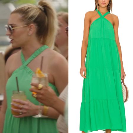 Lindsay Hubbard’s Green Halter Maxi Dress