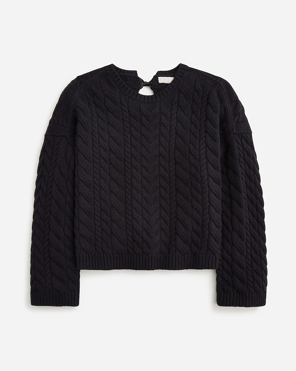 Tie-back cable-knit sweater | J. Crew US