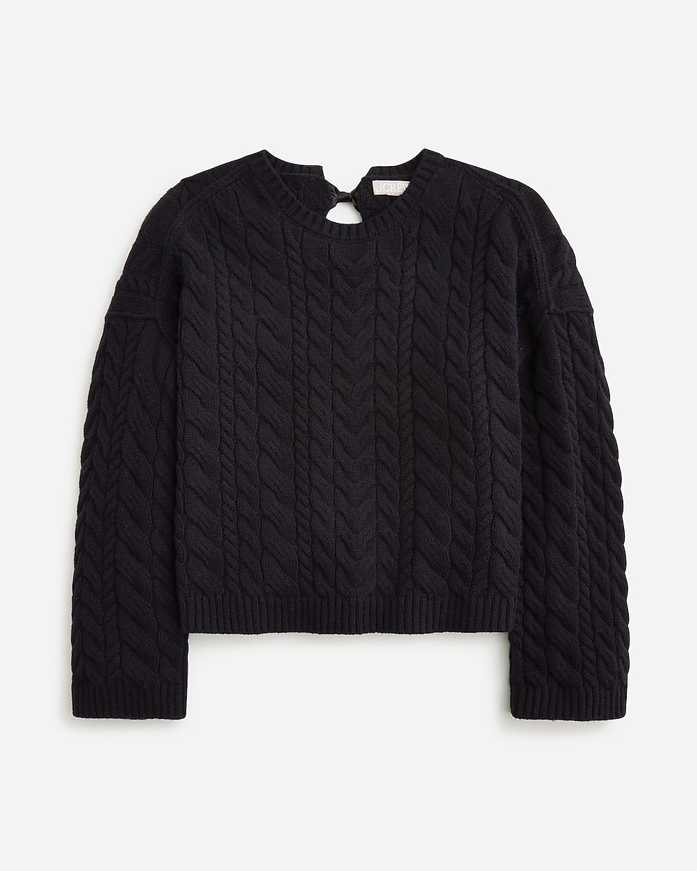 Tie-back cable-knit sweater | J.Crew US