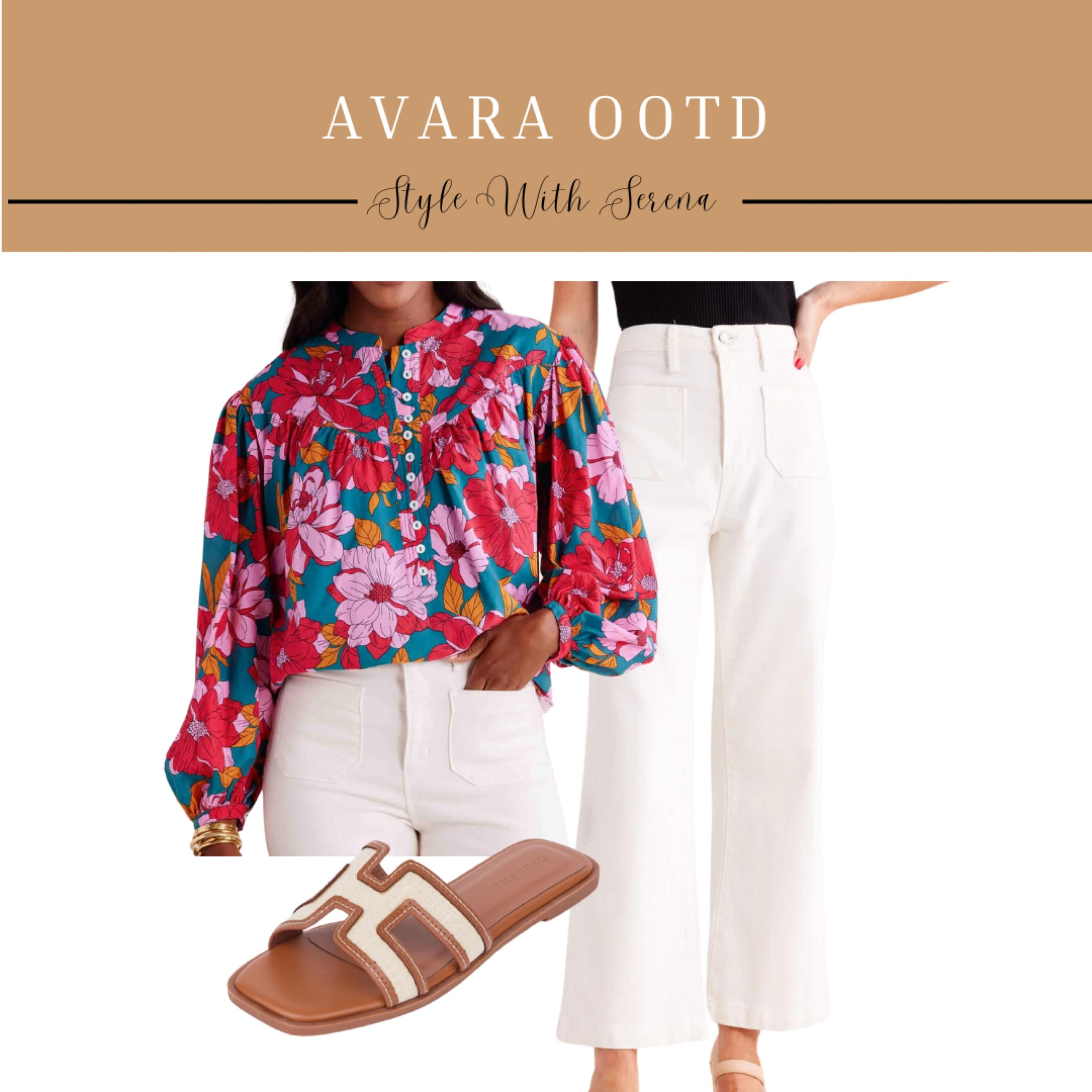 Avara ootd, work wear, work blouse, white denim, white pants, sandals, blouse 

#LTKFindsUnder100 #LTKStyleTip #LTKOver40