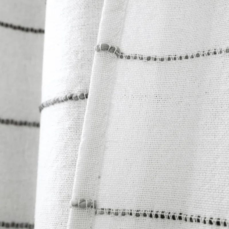 Damarcus Striped Semi-Sheer Curtain Panels (Set of 2) | Wayfair Professional