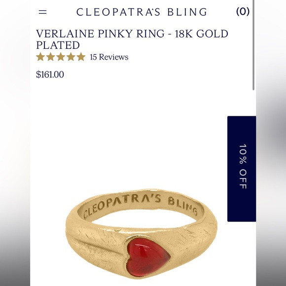 Gold Heart Pinky Ring | Poshmark