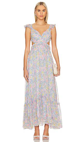Primrose Dress in Blue Pink Floral | Revolve Clothing (Global)