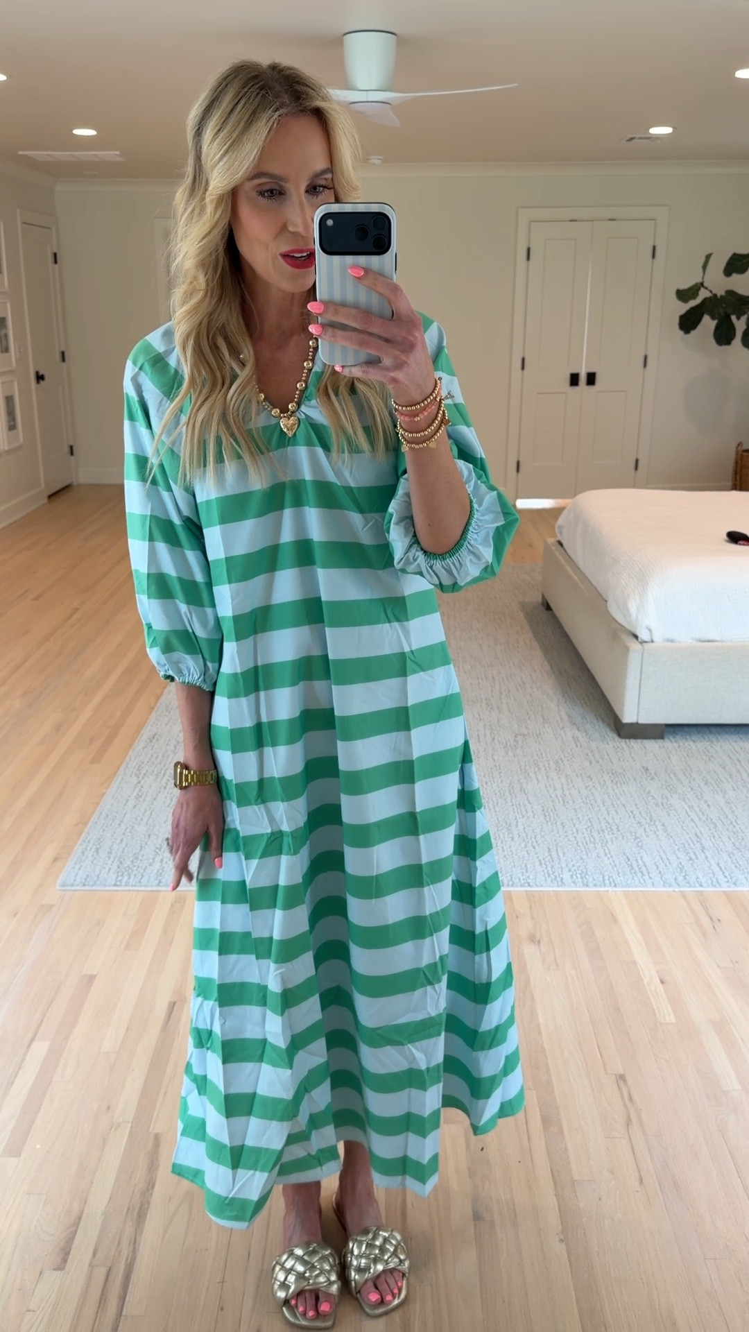 Pretty Amazon look for less striped maxi dress