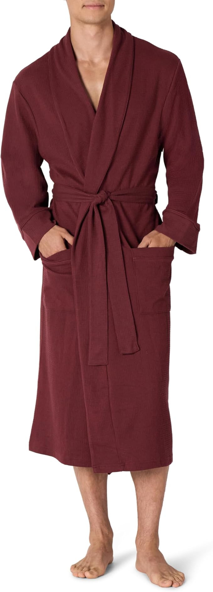 Amazon Essentials Mens Lightweight Waffle Bathrobe (Available in Big & Tall) | Amazon (US)