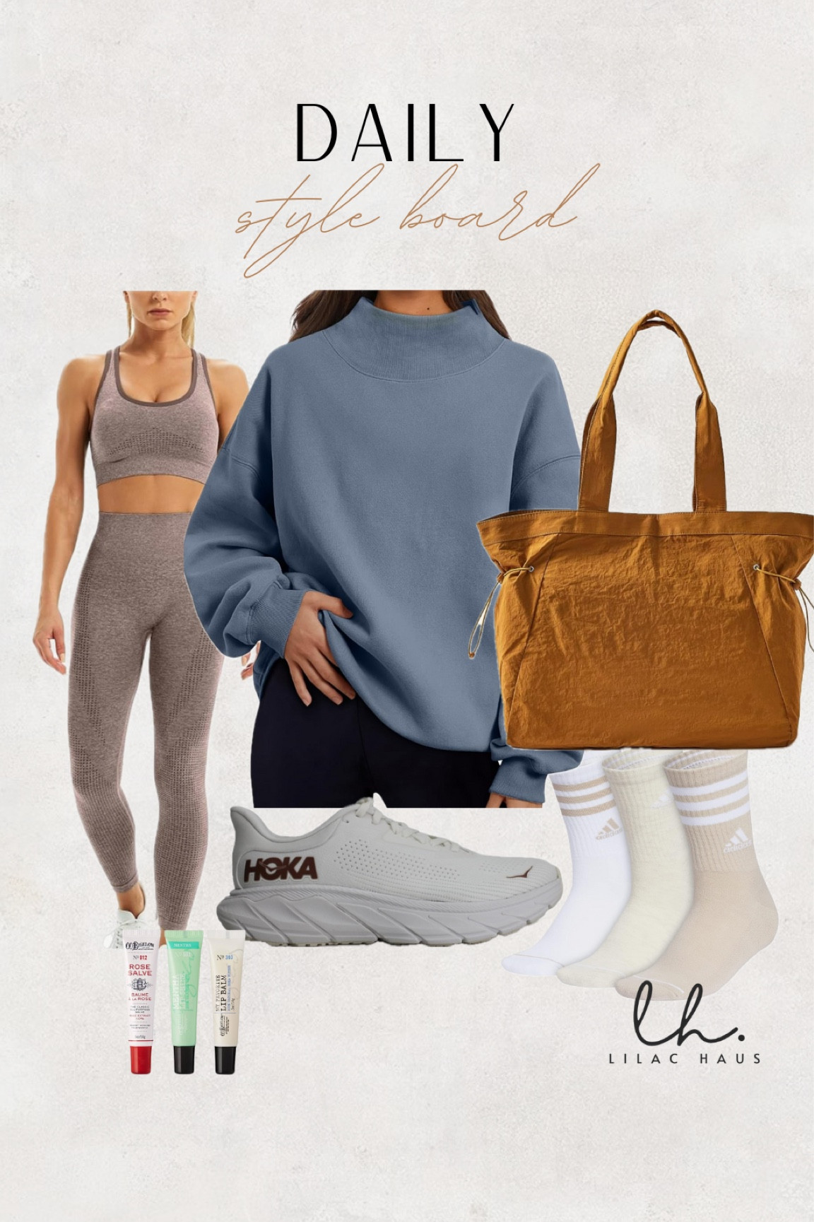Daily Style Board: Winter Athleisure
 •Matching set
•Warm pullover
•Comfy sneakers 
•Catch all bag 
•Lip balm


#LTKStyleTip #LTKActive #LTKSeasonal