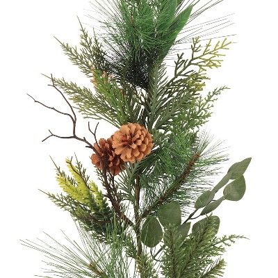 6' Christmas Unlit Mixed Greenery Decorated Grapevine Garland - Wondershop™ | Target