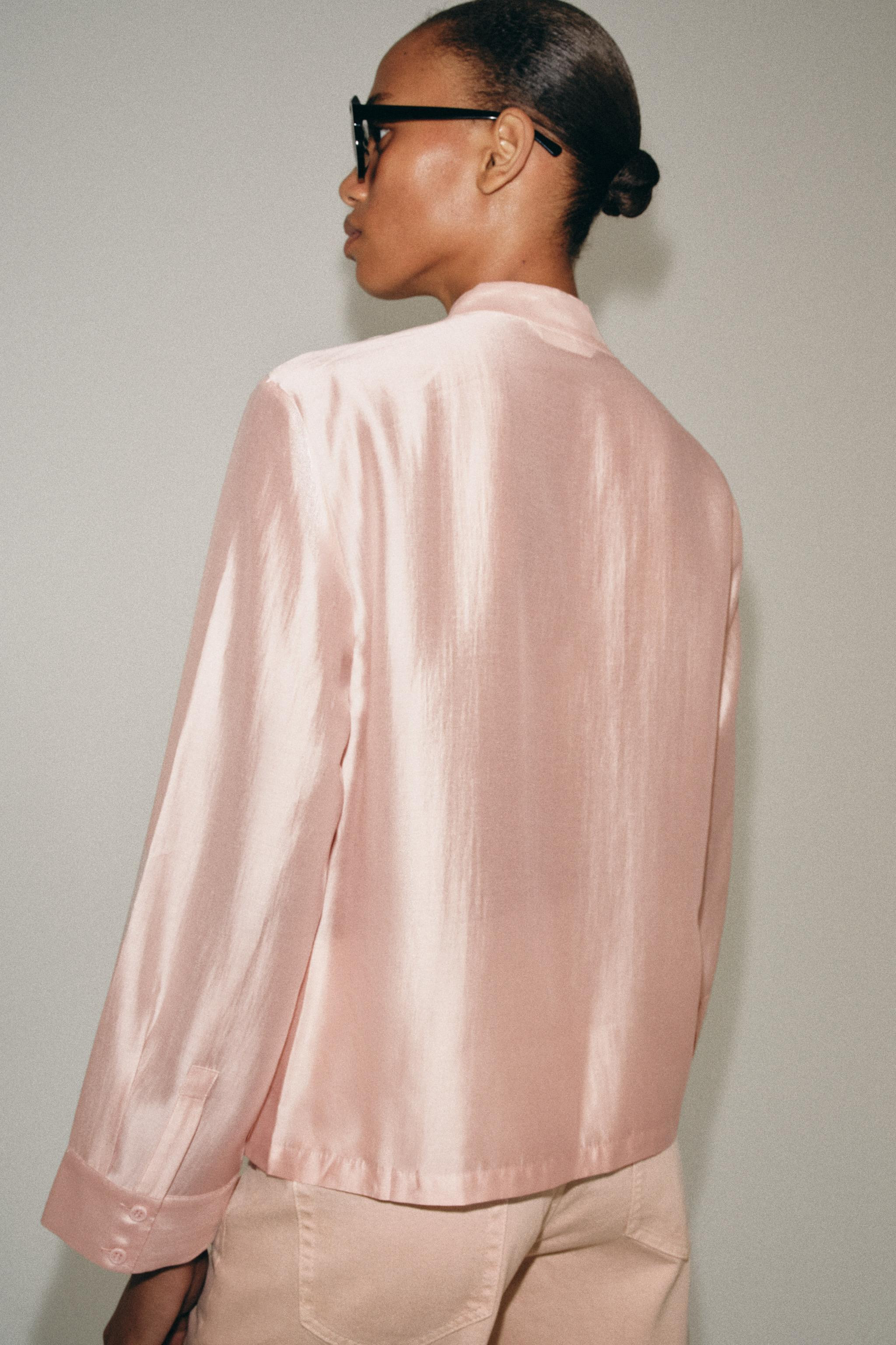 SATIN EFFECT FROG FASTENING SHIRT ZW COLLECTION | Zara US
