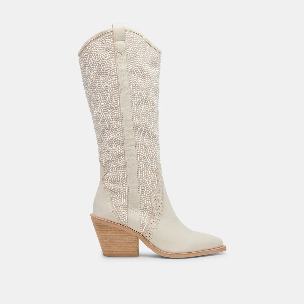 NAVENE BOOTS OFF WHITE PEARLS | DolceVita.com