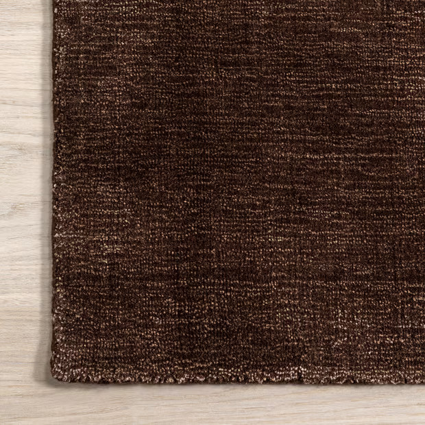 Truffle Brown Arrel Speckled Wool-Blend  Area Rug | Rugs USA