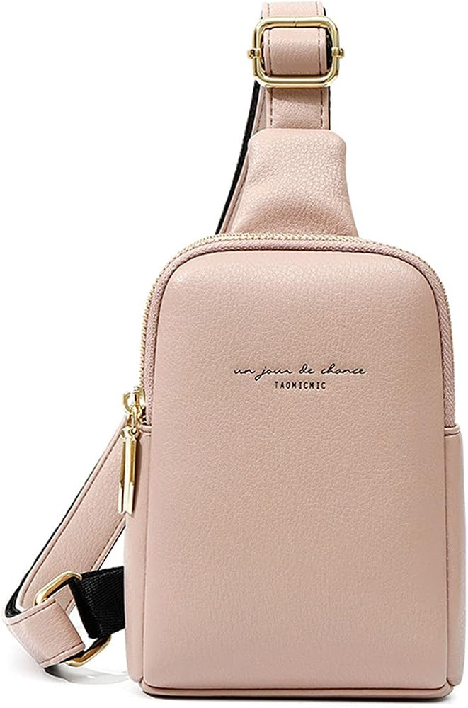 Womens Crossbody Fanny Pack Sling Bag Cell Phone Purse Leather Casual Daypack Sport Chest Satchel fo | Amazon (US)