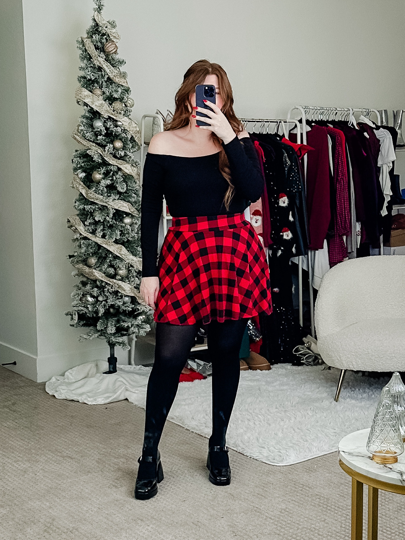 Love this holiday outfit from amazon. Skirt has built in shorts. 

Holiday skirt. Tights outfit. 

#LTKHoliday #LTKstyletip #LTKfindsunder50