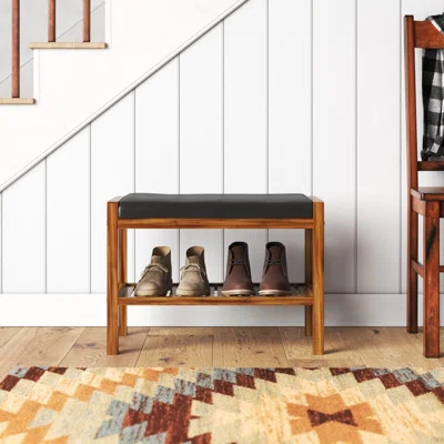Aavan Faux Leather Shoe Storage Bench | Wayfair North America