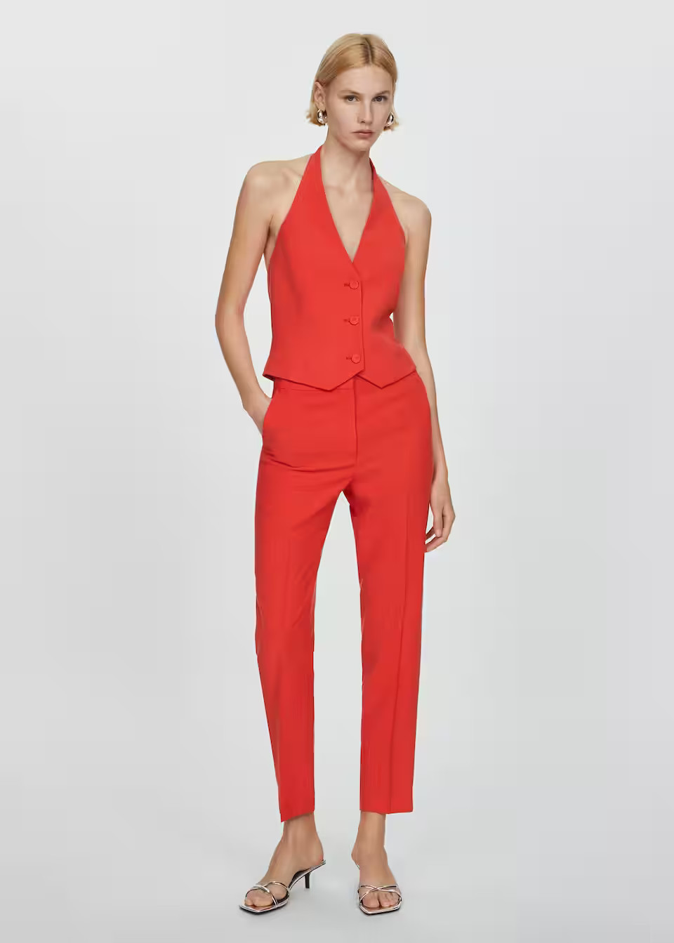 Suit waistcoat with buttons -  Women | Mango United Kingdom | MANGO (UK)