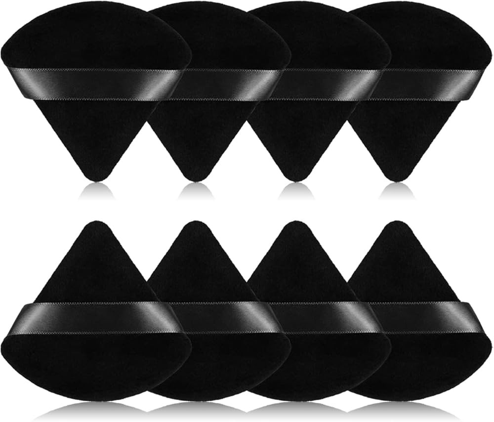 8Pcs of Triangular Powder Puff Makeup Sponges, Made of Super-soft Velvet, Designed for Contouring... | Amazon (US)