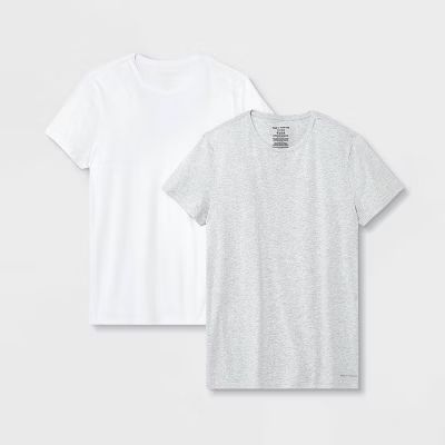 Pair of Thieves Men's 2pk Crew Undershirt - Gray/White | Target