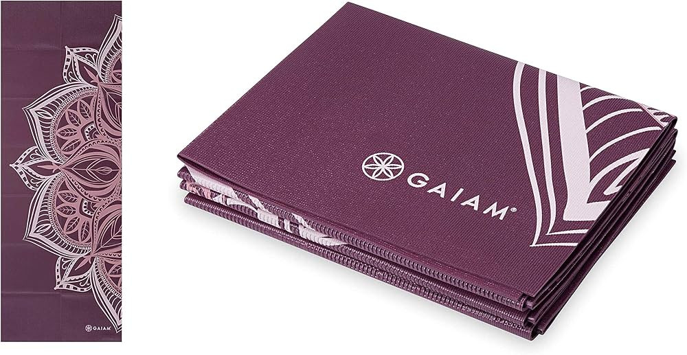 Gaiam Yoga Mat - Folding Travel Fitness & Exercise Mat - Foldable Yoga Mat for All Types of Yoga,... | Amazon (US)