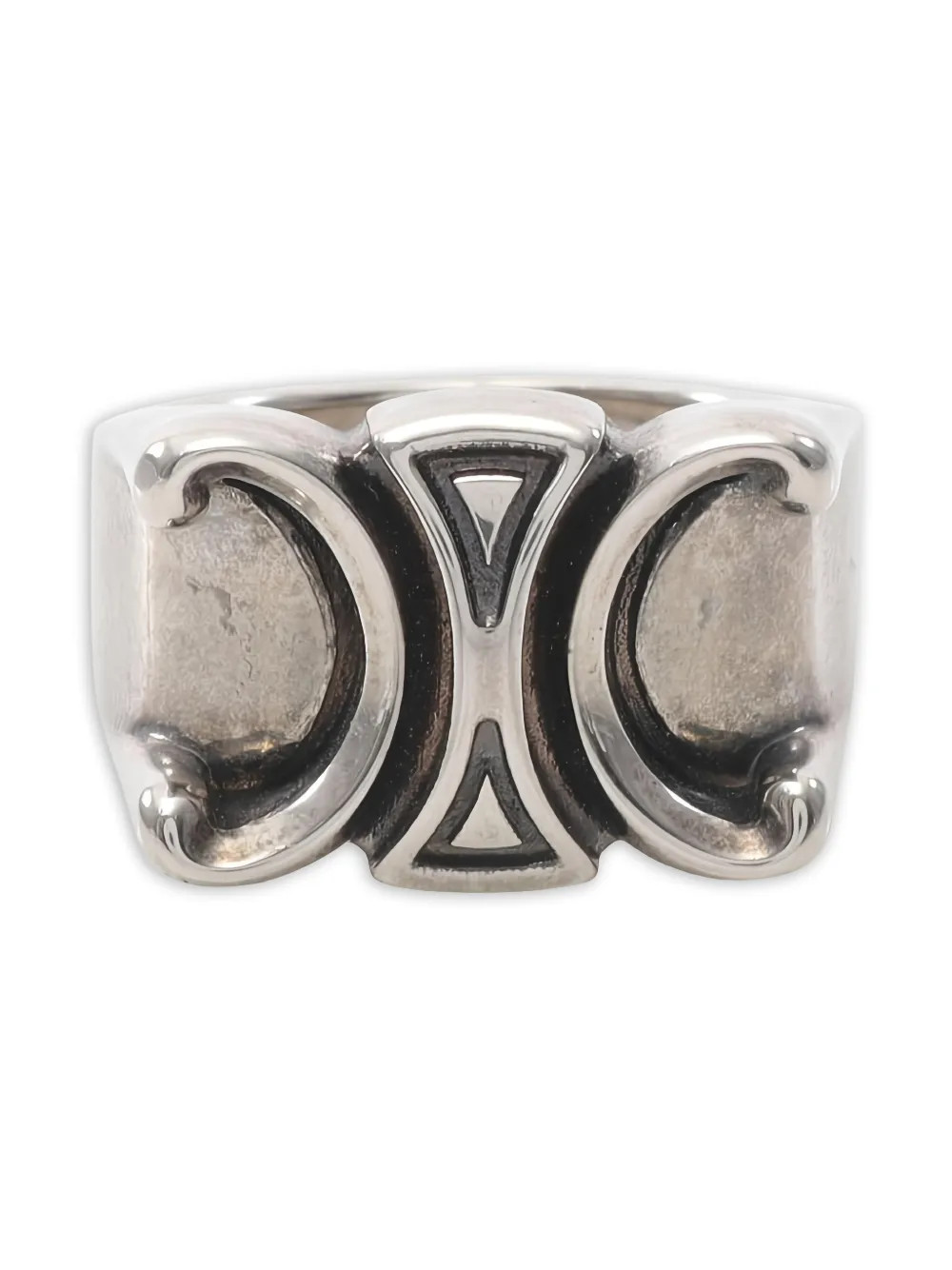Celine Pre-Owned 2010s Chunky Triomphe Ring | Silver | FARFETCH | Farfetch Global