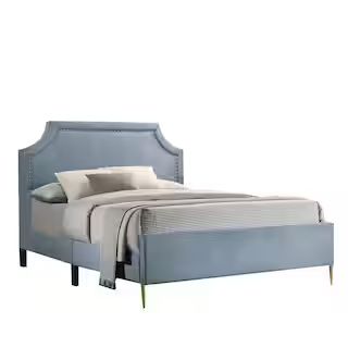 Acme Furniture Milla Blue Wood Frame Full Platform Bed BD01462F - The Home Depot | The Home Depot