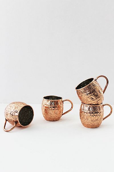 Coppermill Kitchen Embossed Mugs, Set of 4 | Anthropologie (US)