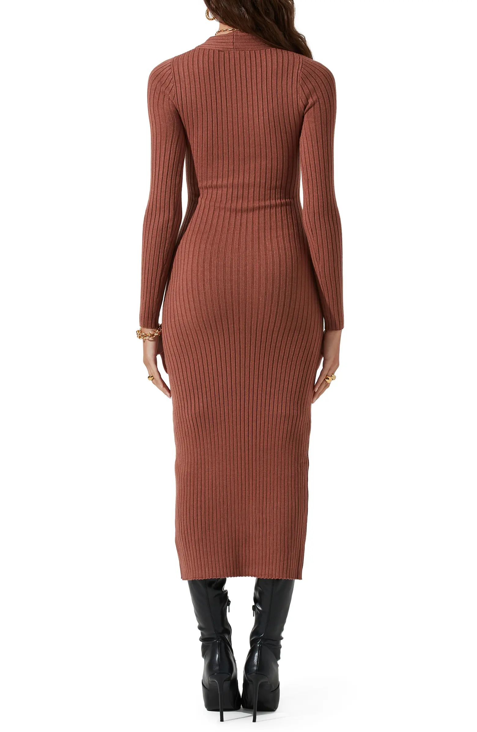 ASTR the Label Twist Front Long Sleeve Sweater Dress | Nordstrom | Nordstrom