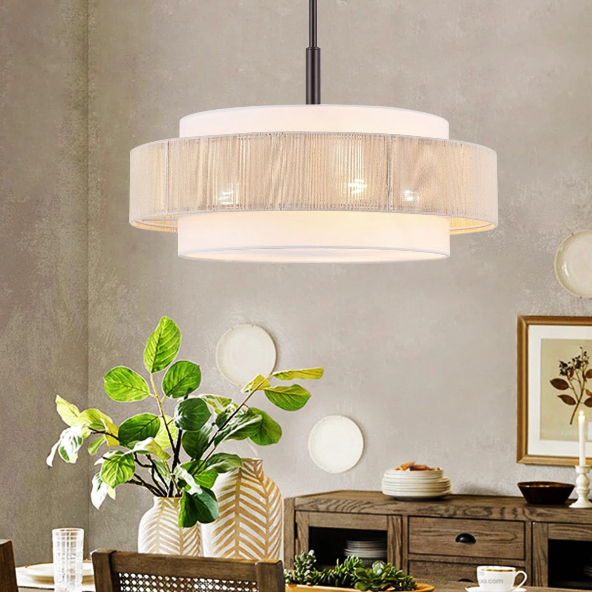 Reenat 5 - Light Dimmable Drum Chandelier | Wayfair North America
