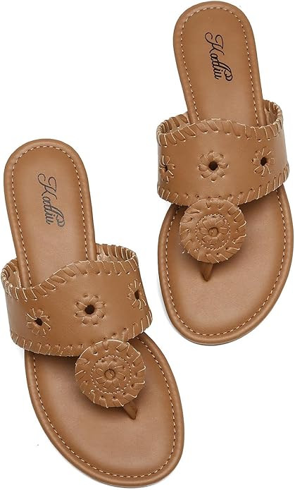 katliu Women's Flat Sandals Flip Flop Sandals Dressy Thong Sandals | Amazon (US)