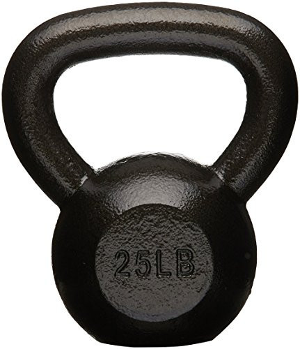 Amazon Basics Cast Iron Kettlebell, 25 Pounds, Black | Amazon (US)