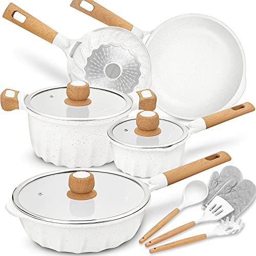 Cookware Set Nonstick 100% PFOA Free Induction Pots and Pans Set with Cooking Utensil Pack13 – ... | Amazon (US)