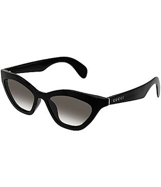 Gucci Women's Mods 52mm Cat Eye Sunglasses - Shiny Black | Dillard's