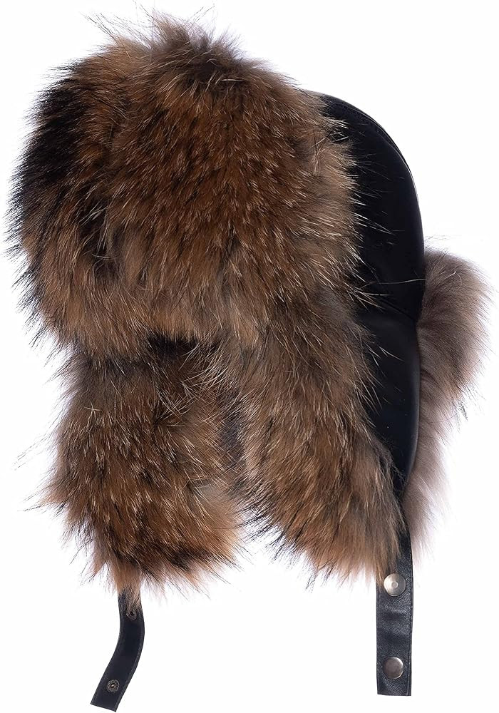 Real Fox Fur Hat - Genuine Sheepskin Leather Shell, Unisex Classic Ushanka Style, Warm and Windpr... | Amazon (US)