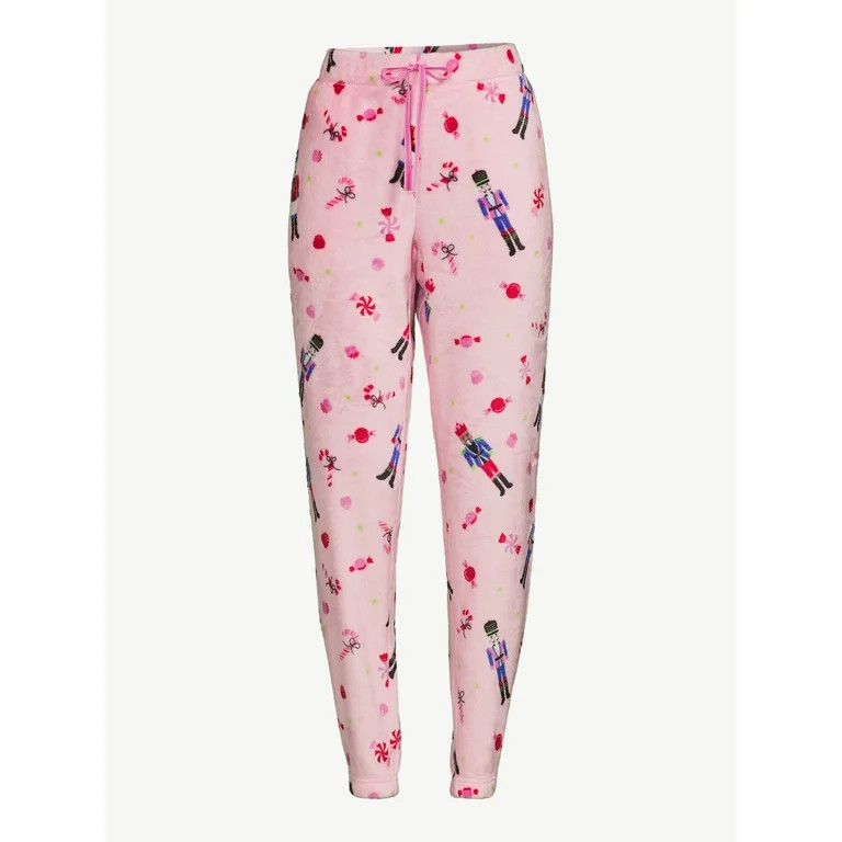 Joyspun Women's Plush Fleece Sleep Joggers, Sizes XS to 3X | Walmart (US)