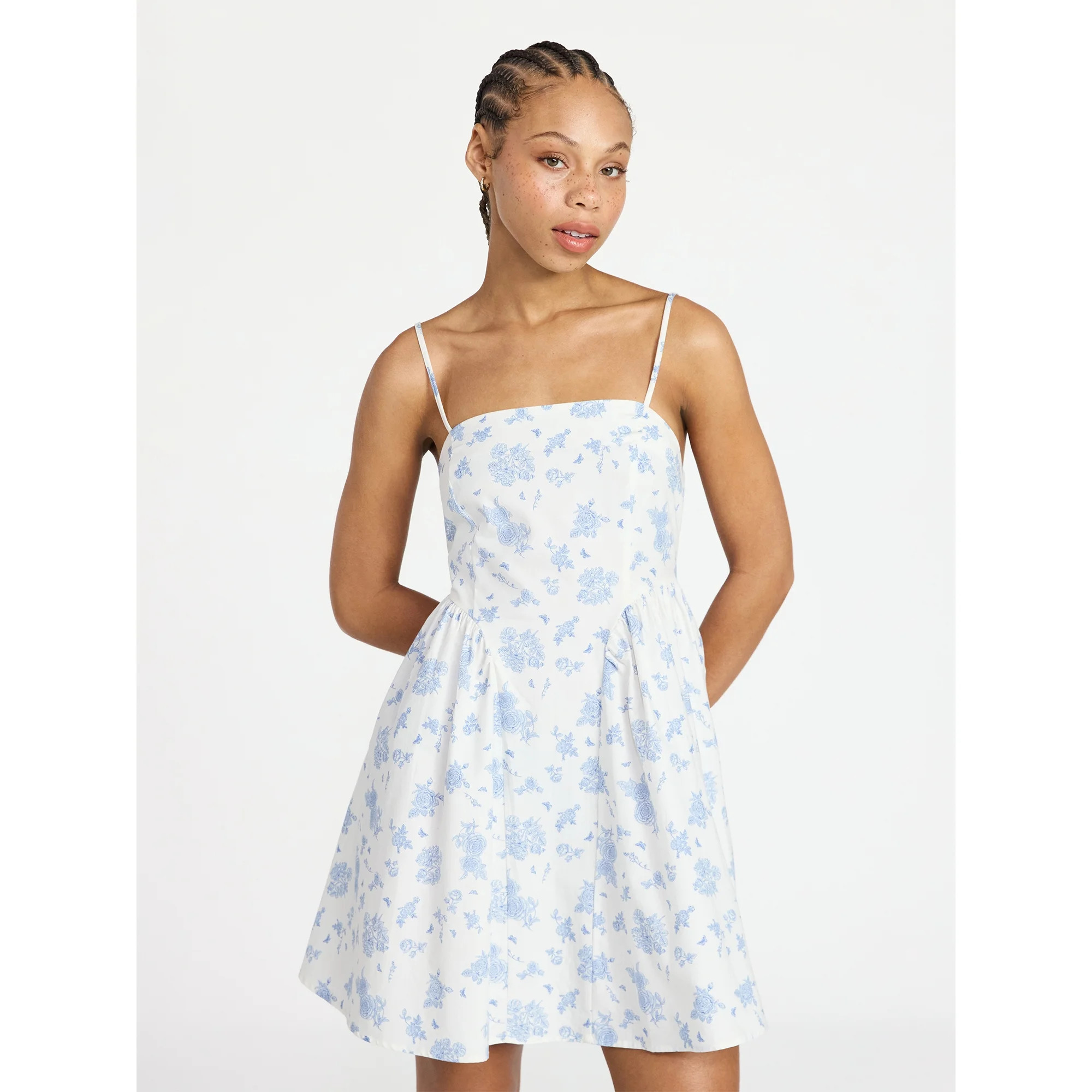 No Boundaries Side Shirred Corset Dress, Women's Sizes XXS-XXL | Walmart (US)