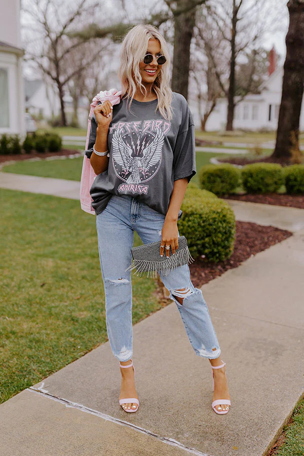 America Vintage Graphic Oversized Tee | Impressions Online Boutique