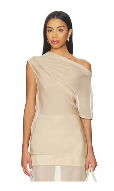 EAVES Saeunn Asym Top in Champagne from Revolve.com | Revolve Clothing (Global)