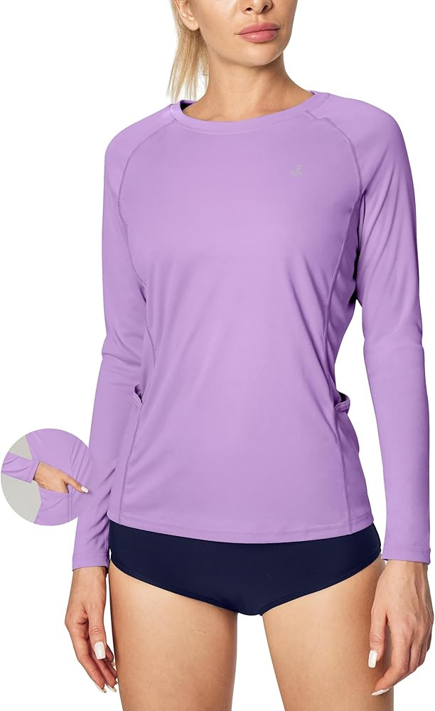 IUGA Rash Guard for Women UPF 50+ SPF UV Protection Long Sleeve Workout Tops with Pockets Dry Fit... | Amazon (US)