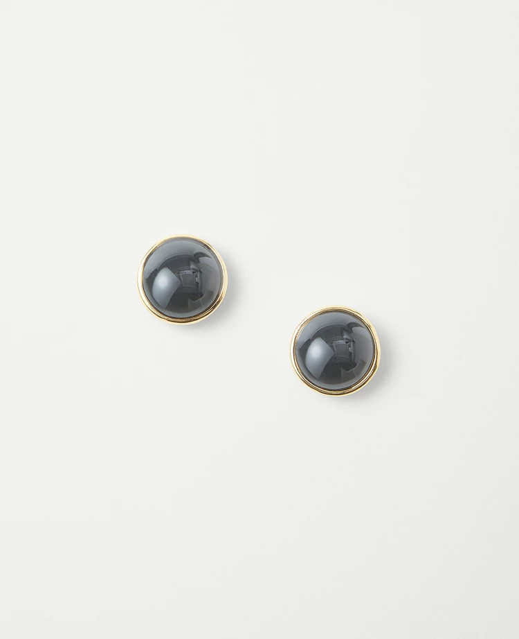 Round Gem Stud Earrings | Ann Taylor (US)