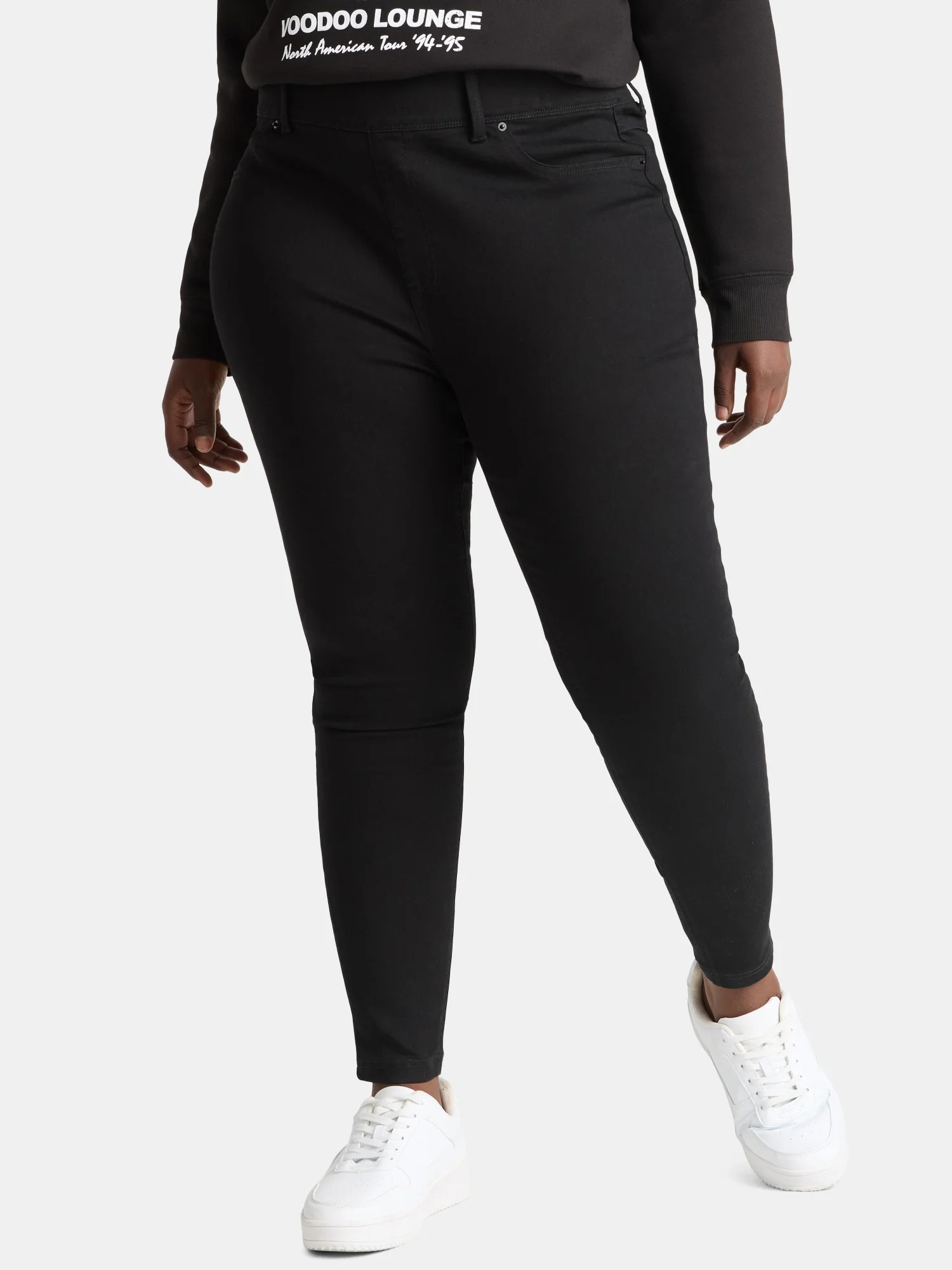 Terra & Sky Women's Plus High Rise Skinny Jegging, 28" Inseam, Sizes 0X-4X | Walmart (US)