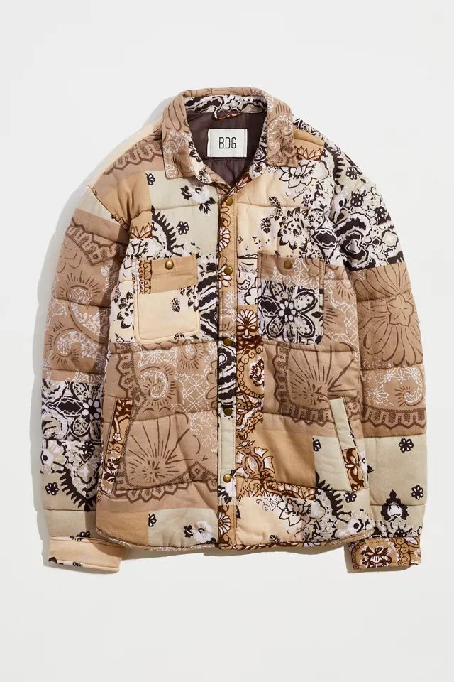 BDG Pattern Quilted Shirt Jacket | Urban Outfitters (US and RoW)