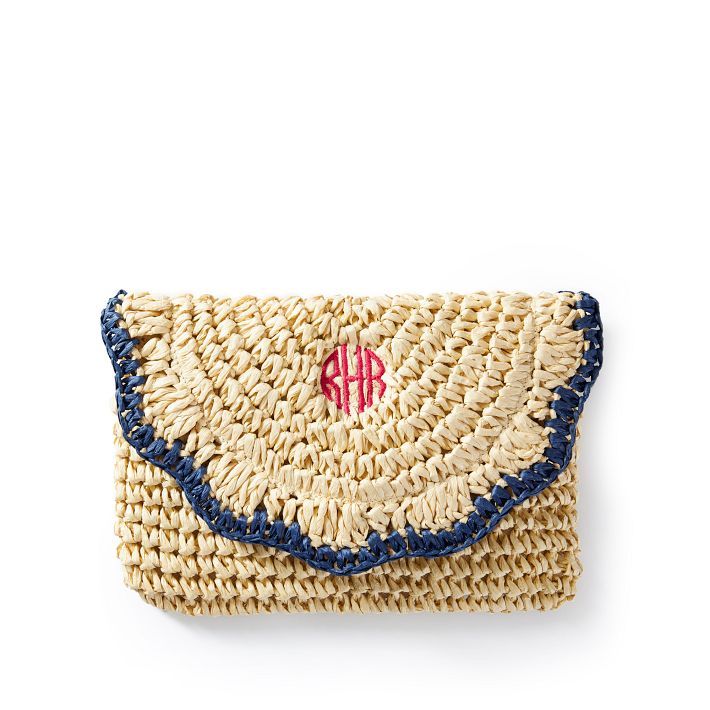 Scalloped Raffia Clutch | Mark and Graham