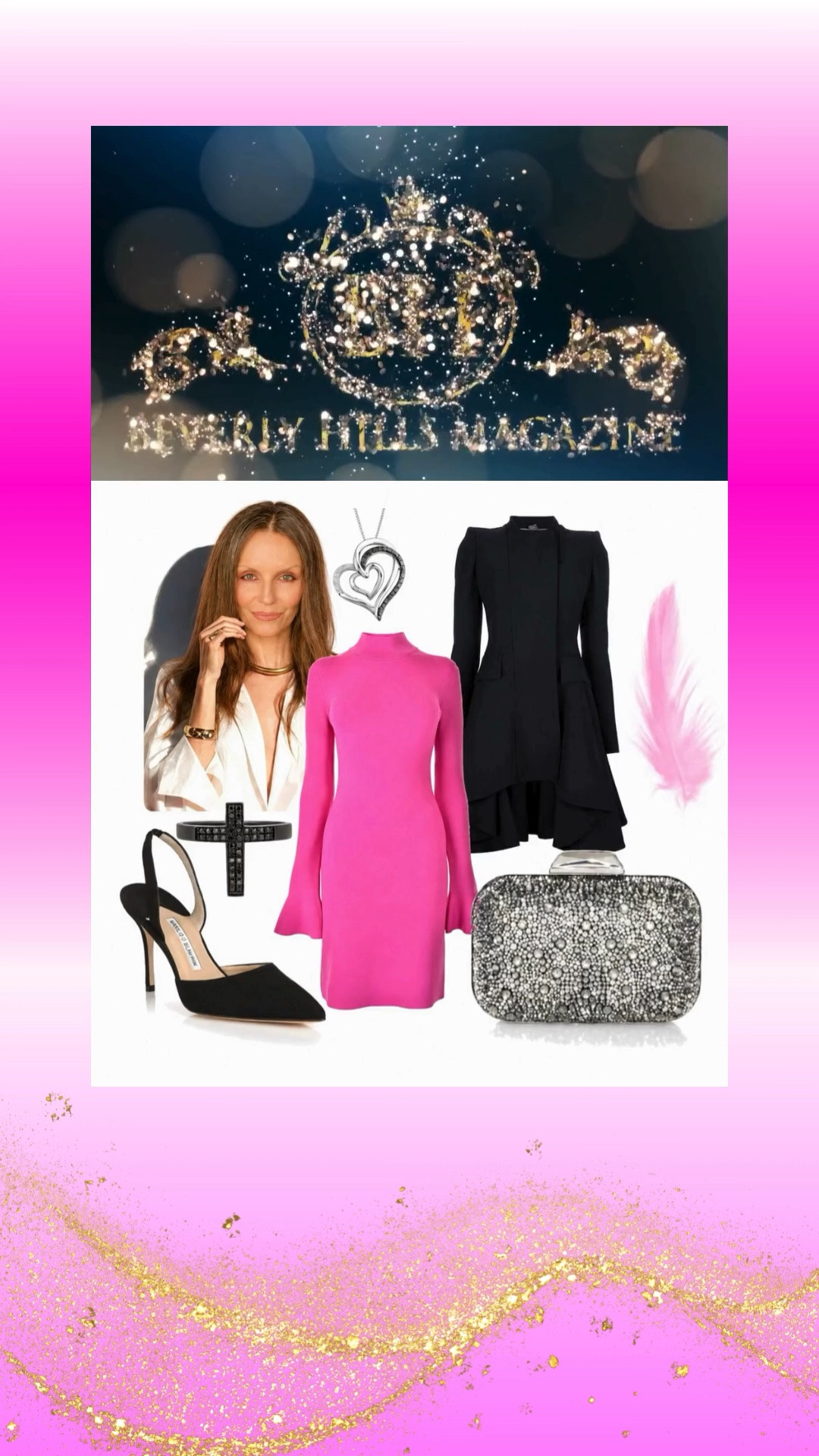 ✨ HOT PINK STYLE ✨

Nothing makes a bold fashion statement quite like a stunning hot pink ensemble. Vibrant, confident, and full of personality, hot pink is the perfect choice for creating a glamorous look that instantly stands out. This powerful shade brings energy and excitement to any wardrobe, making it a favorite for celebrity-inspired fashion moments and unforgettable style appearances.

A beautiful hot pink dress creates a striking centerpiece, while a stylish jacket adds an extra layer of confidence and fashion-forward appeal. Black high heels create the perfect contrast, adding a sleek touch while complementing the vibrant color of the outfit. A silver clutch brings a hint of shine, while silver and black jewelry complete the look with eye-catching details. Together, these pieces create a bold, elegant, and fashion-ready ensemble designed to turn heads.

✨ SHOP THE LOOK ✨ 
https://www.beverlyhillsmagazine.com/shop

#FashionMagazine #ShopStyle #CelebrityStyle

#LTKootd