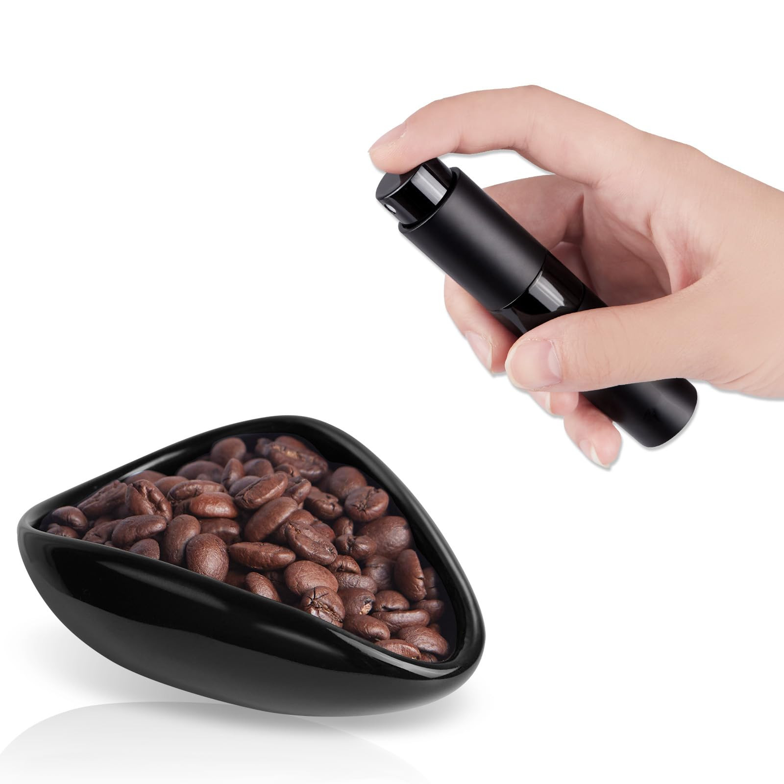 Coffee Bean Dosing Cup and Spray Bottle Set - Ceramic Espresso Accessories Kit, 8ml Static Reduci... | Amazon (US)