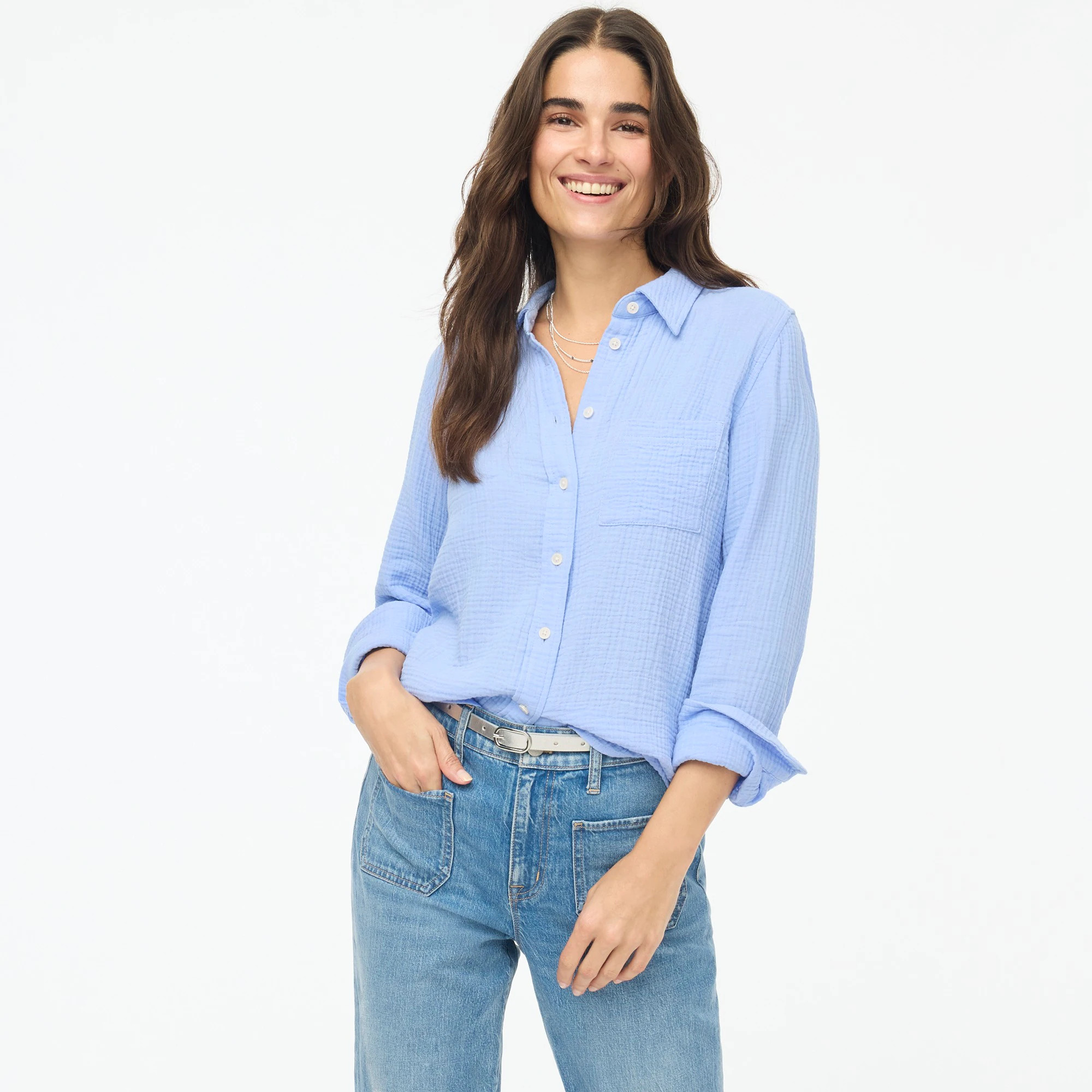 Gauze button-up shirt | J.Crew Factory