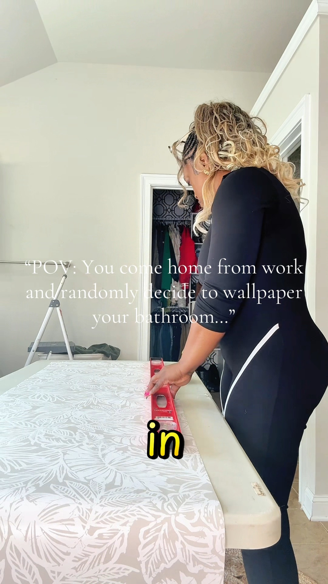 Came home from work and decided my bathroom needed a glow up 🤎 Wallpaper queen strikes again 😂 Lowe’s find!” @Lowe's 

#LTKHome #LTKdayinmylife #LTKOver40